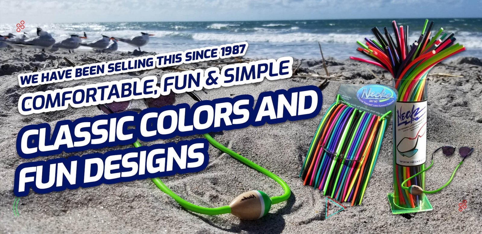 We've been selling this since 1987. Comfortable, fun & simple. Classic colors and fun designs.